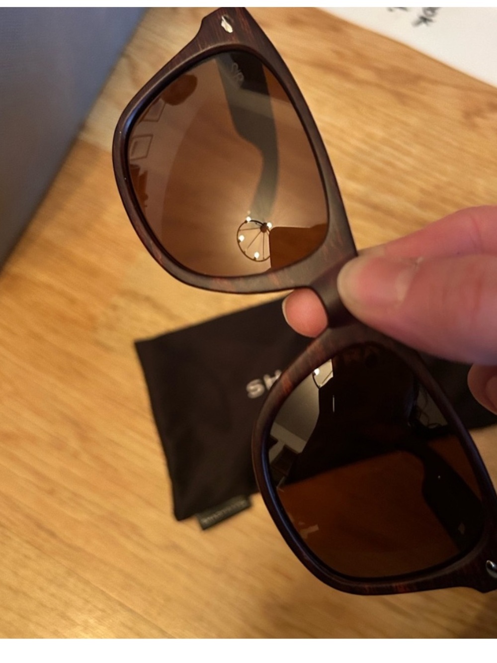 NWOT Shady Rays Wood Tortoise Shell Sunglasses in Brown - Picture 5 of 5